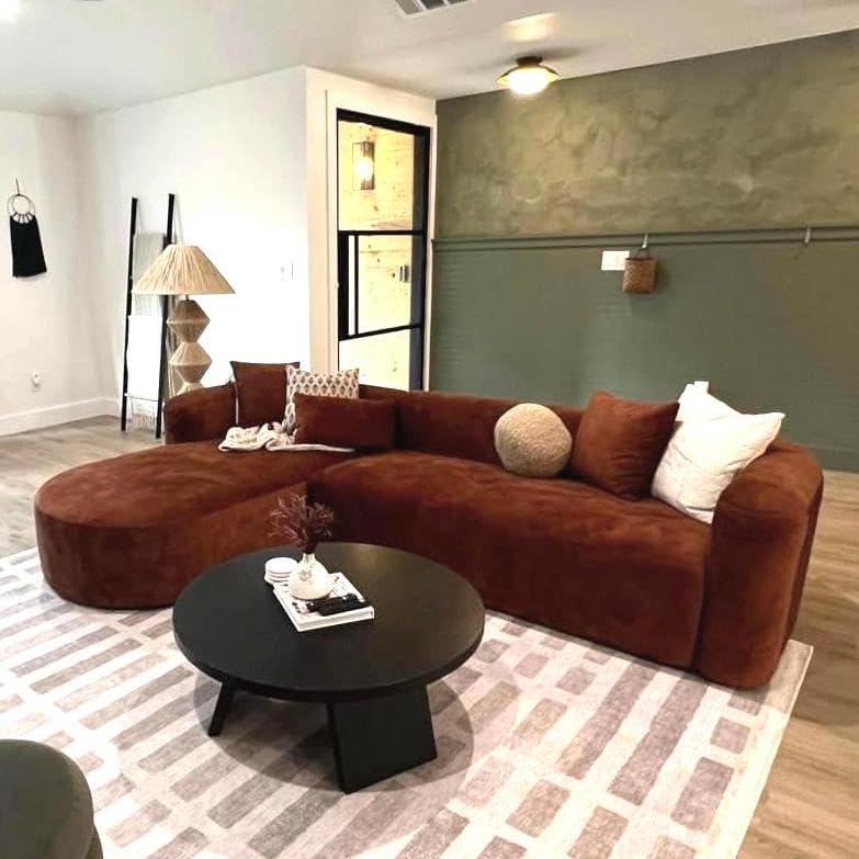 Minimalist Luxury Modern Tight Curved Style Comfy Couch