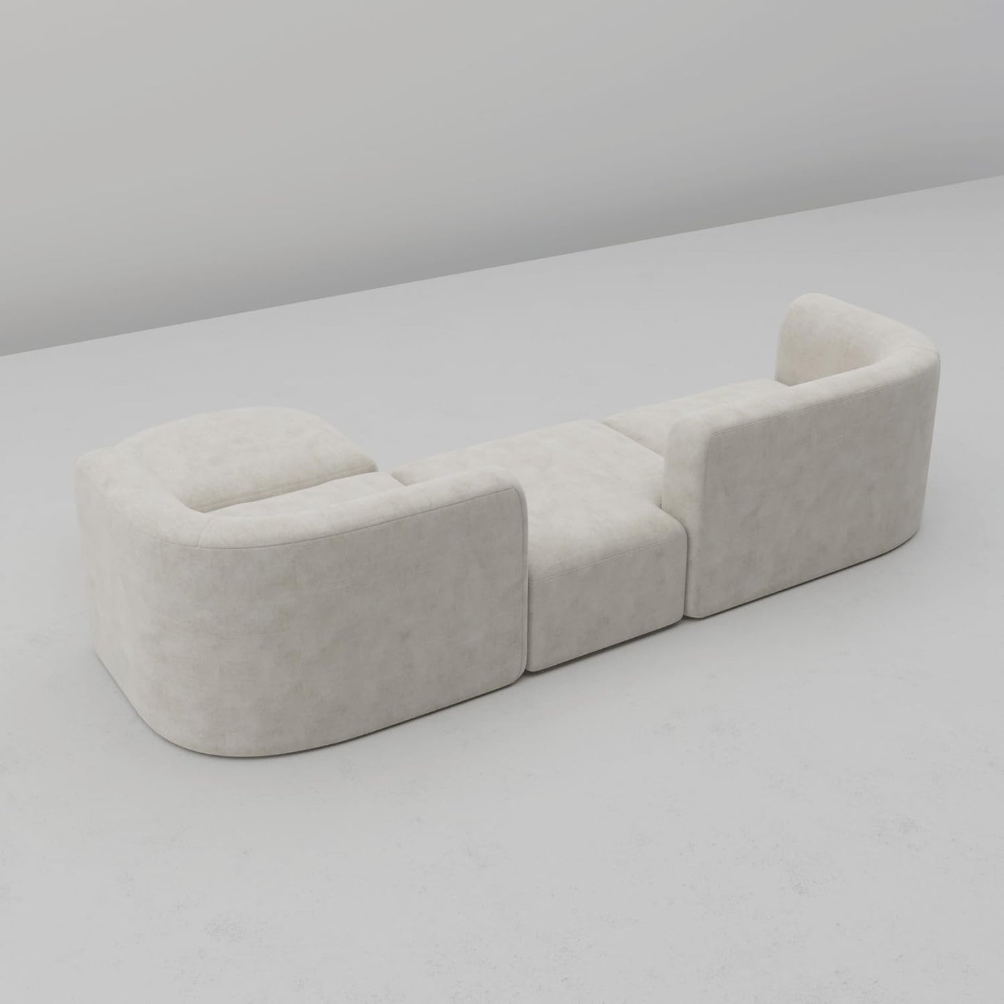Minimalist Luxury Modern Tight Curved Style Comfy Couch