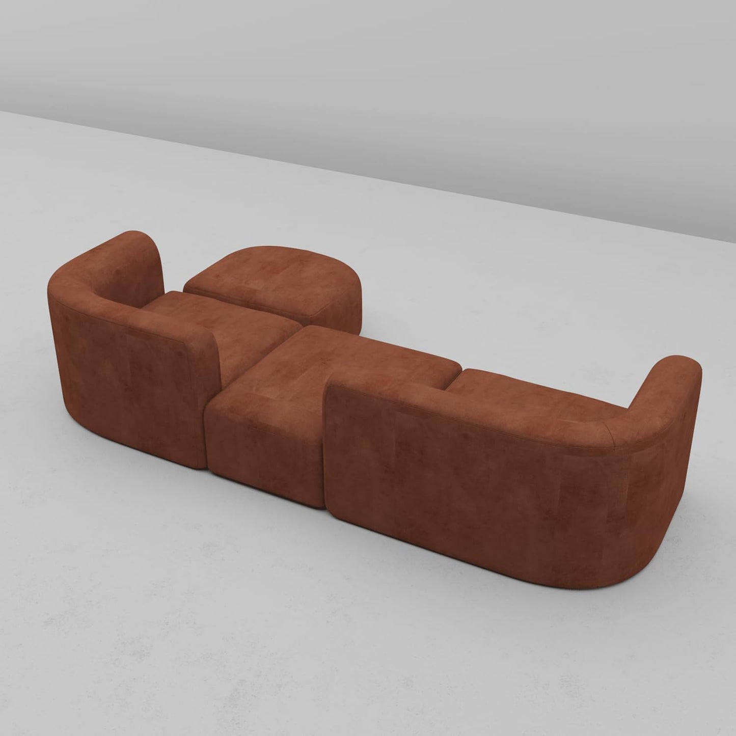 Minimalist Luxury Modern Tight Curved Style Comfy Couch
