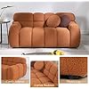 Boucle Tufted Love Seat Comfy Upholstered