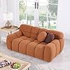Boucle Tufted Love Seat Comfy Upholstered