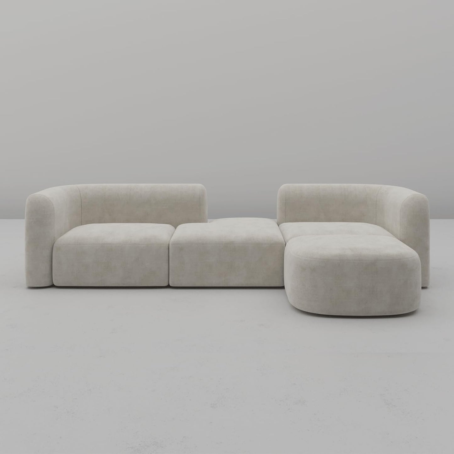 Minimalist Luxury Modern Tight Curved Style Comfy Couch