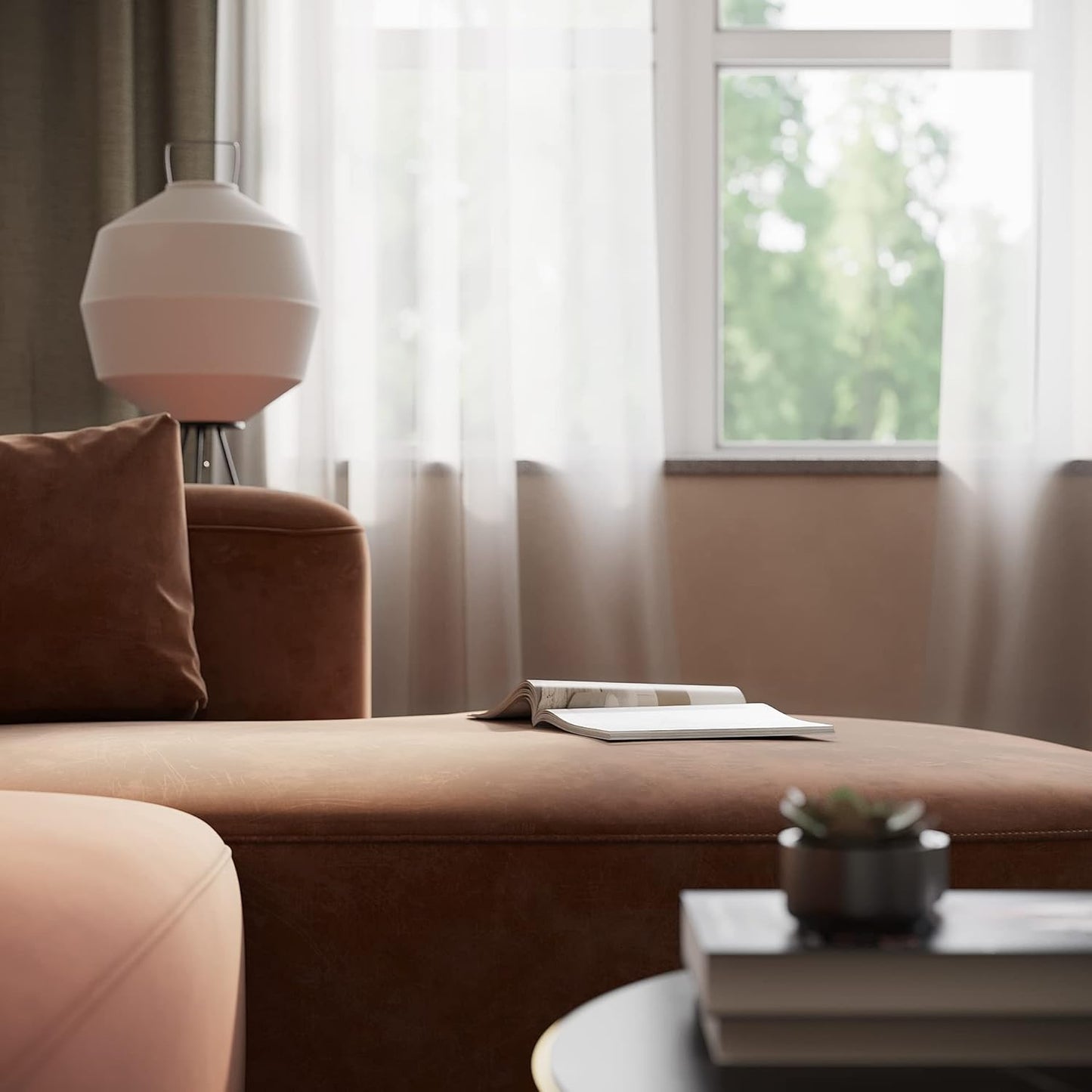 Minimalist Luxury Modern Tight Curved Style Comfy Couch