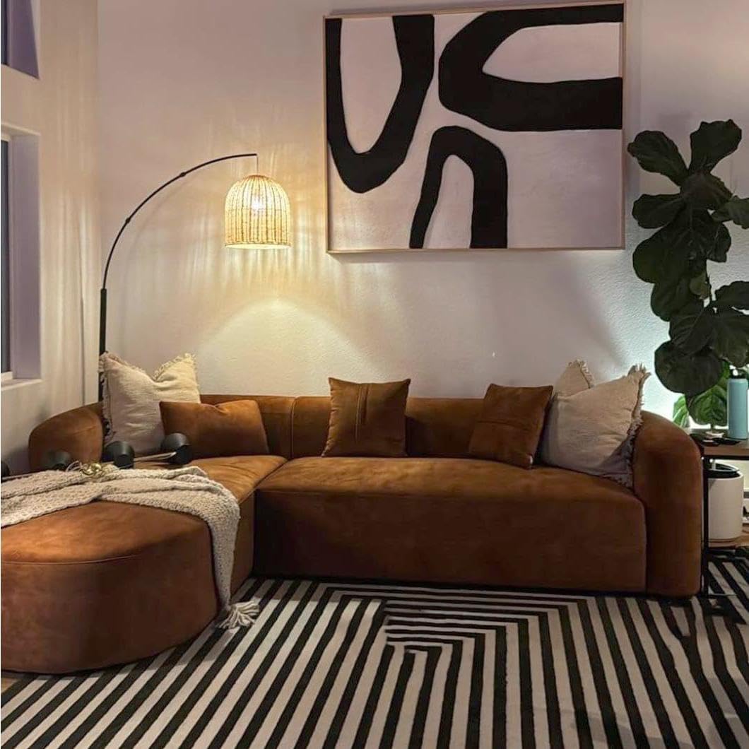 Minimalist Luxury Modern Tight Curved Style Comfy Couch