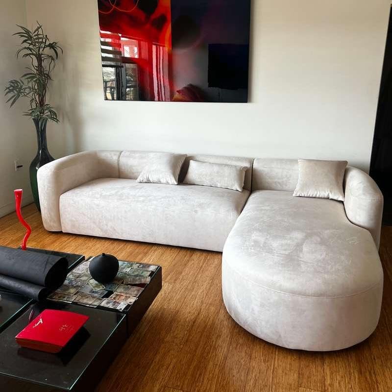 Minimalist Luxury Modern Tight Curved Style Comfy Couch