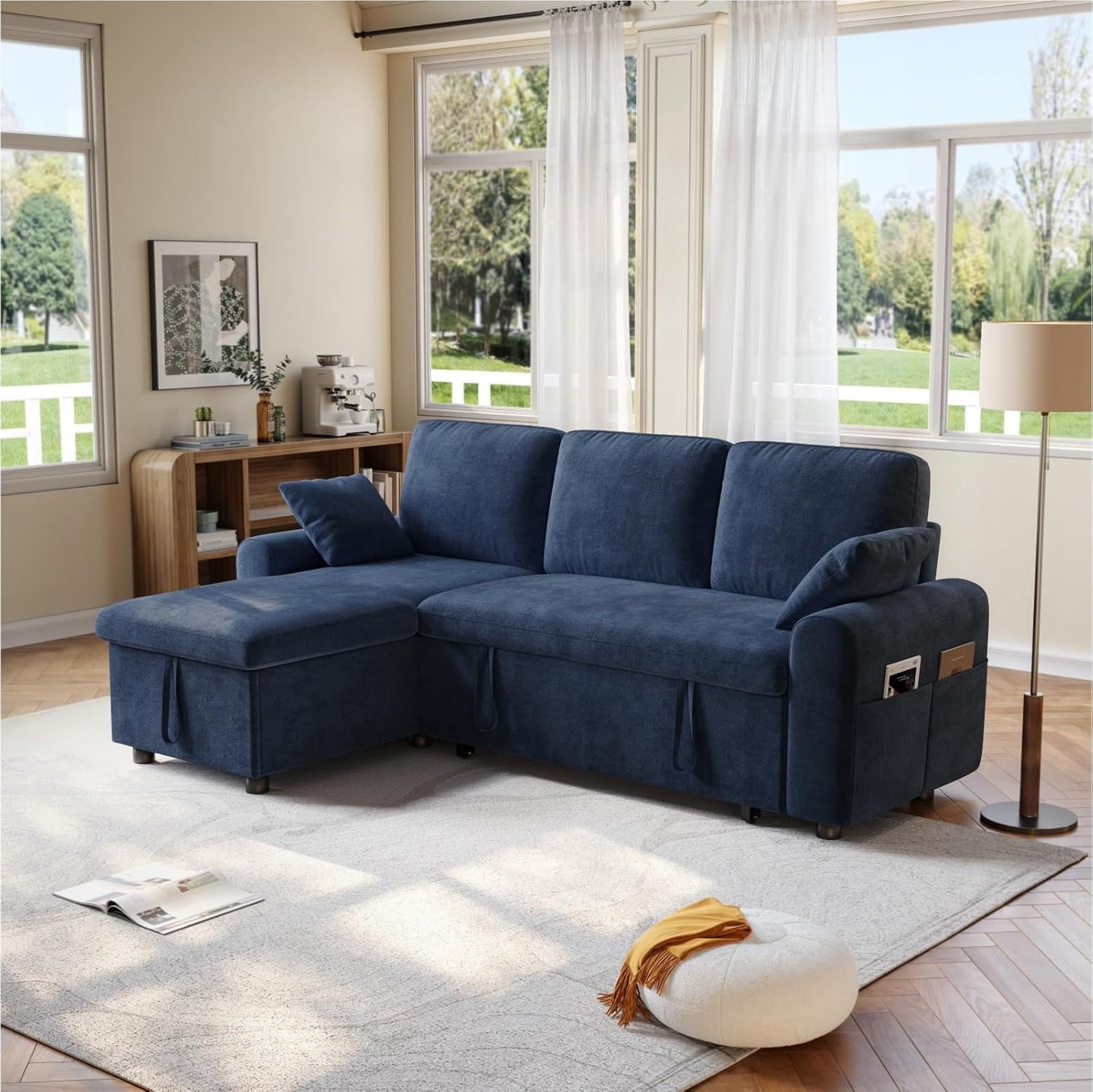 85" Sectional Sleeper Sofa