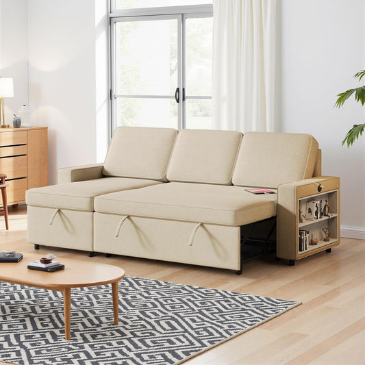 3 in 1 Sleeper Couch with Convertible Storage