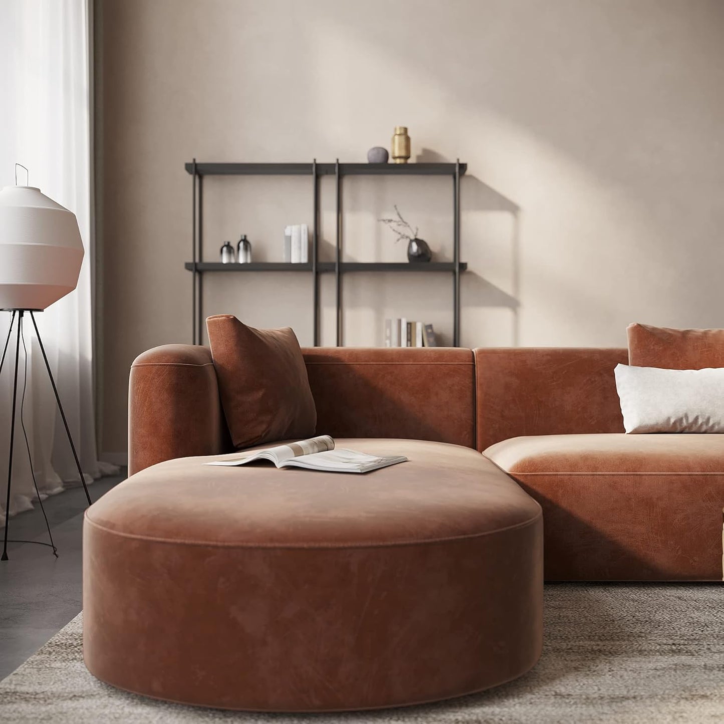 Minimalist Luxury Modern Tight Curved Style Comfy Couch