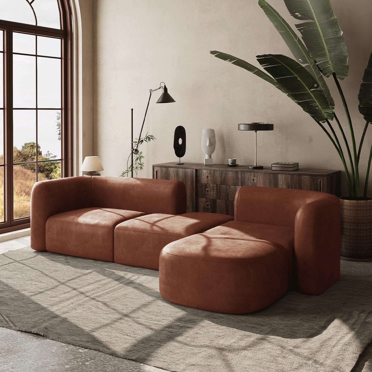 Minimalist Luxury Modern Tight Curved Style Comfy Couch