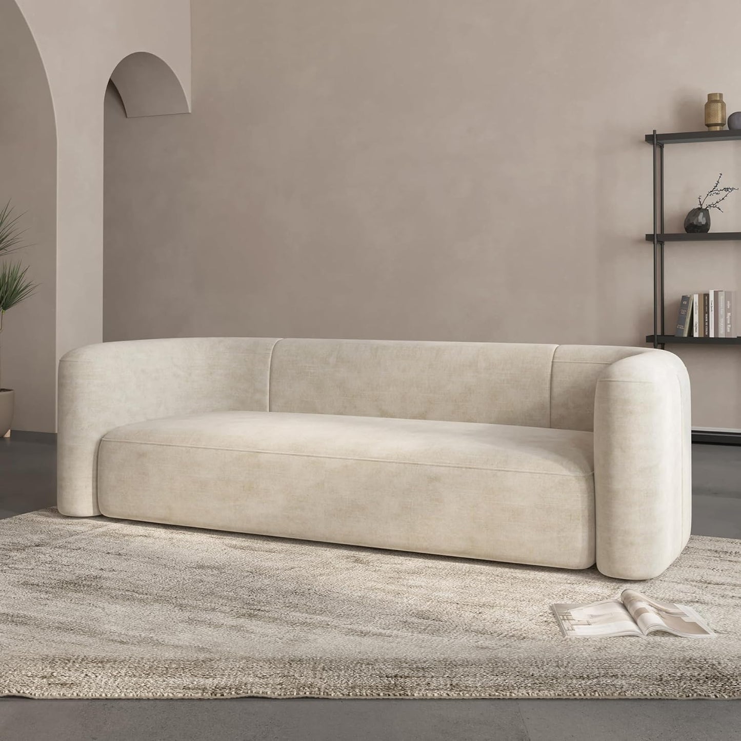 Minimalist Luxury Modern Tight Curved Style Comfy Couch