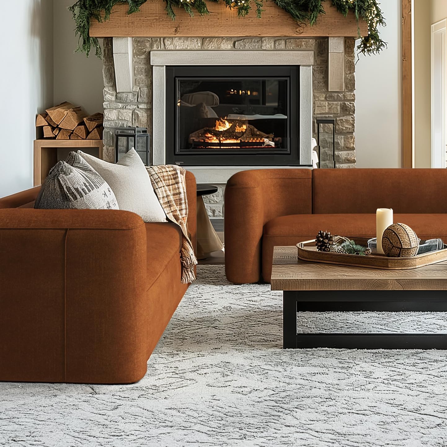 Minimalist Luxury Modern Tight Curved Style Comfy Couch
