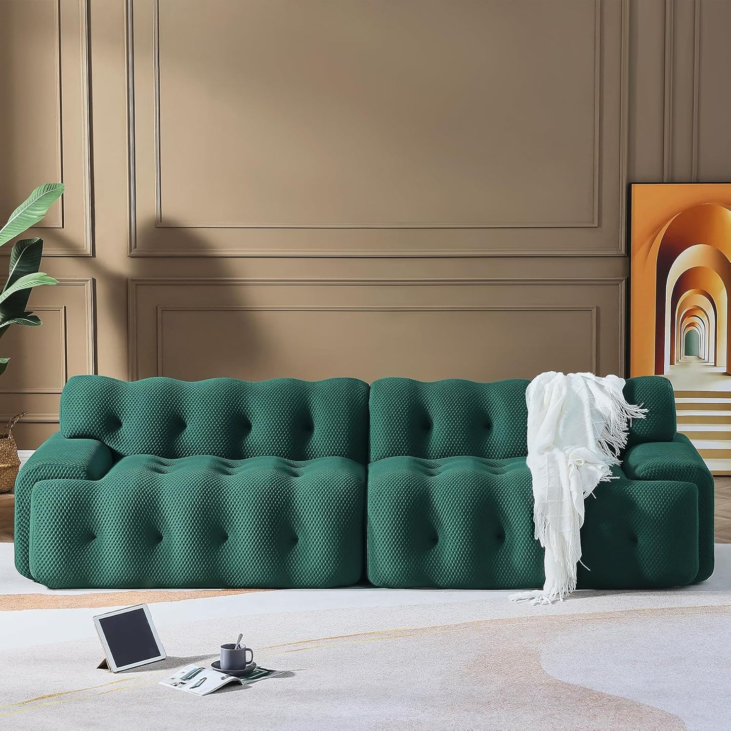 Compressed Couch with Deep Seat