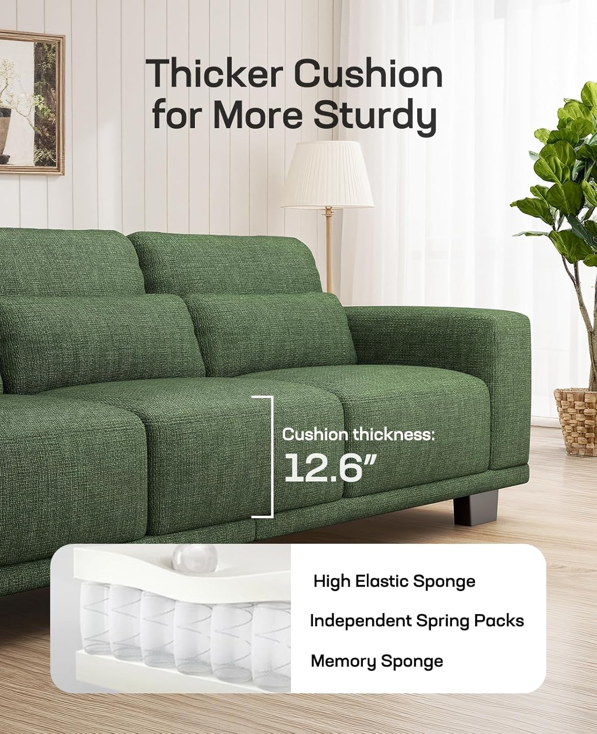 89" Sofa 3 Seater Couch