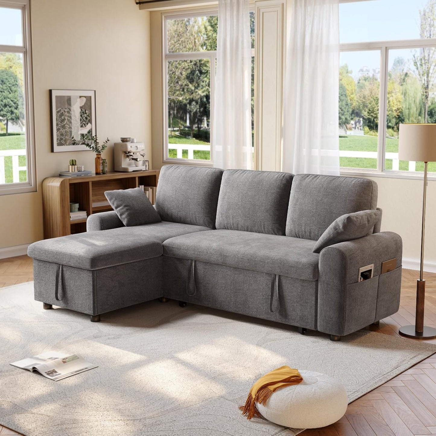 85" Sectional Sleeper Sofa