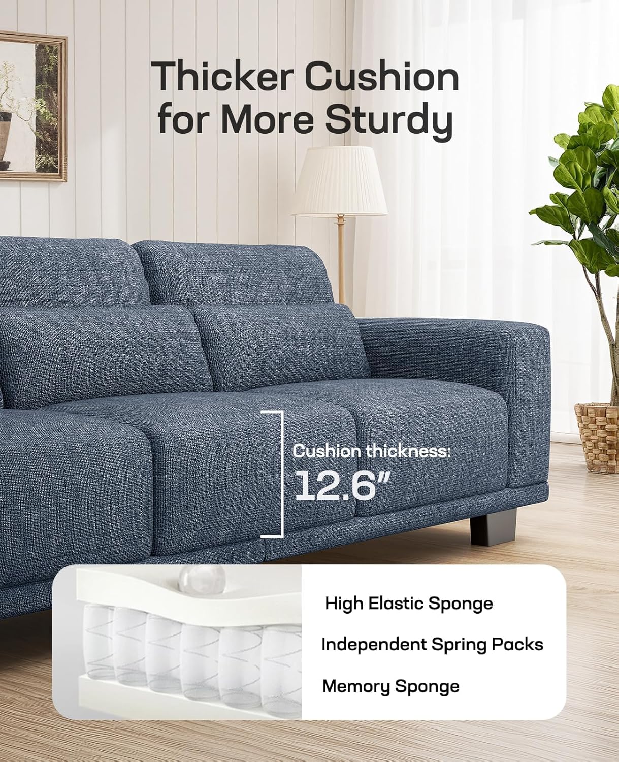 89" Sofa 3 Seater Couch