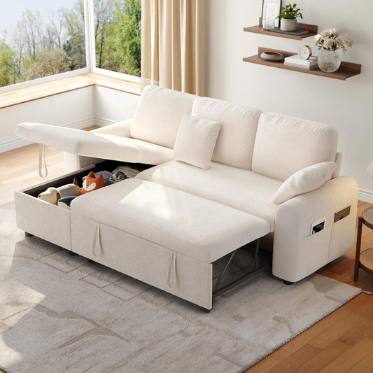 85" Sectional Sleeper Sofa