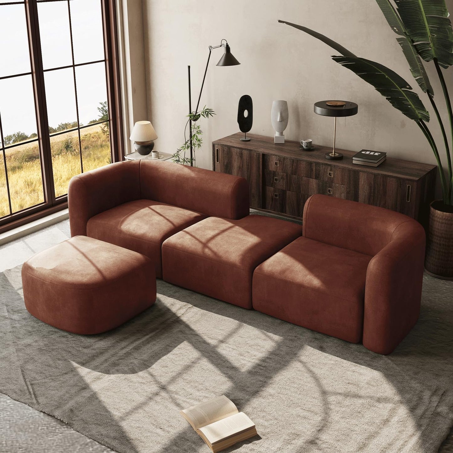 Minimalist Luxury Modern Tight Curved Style Comfy Couch