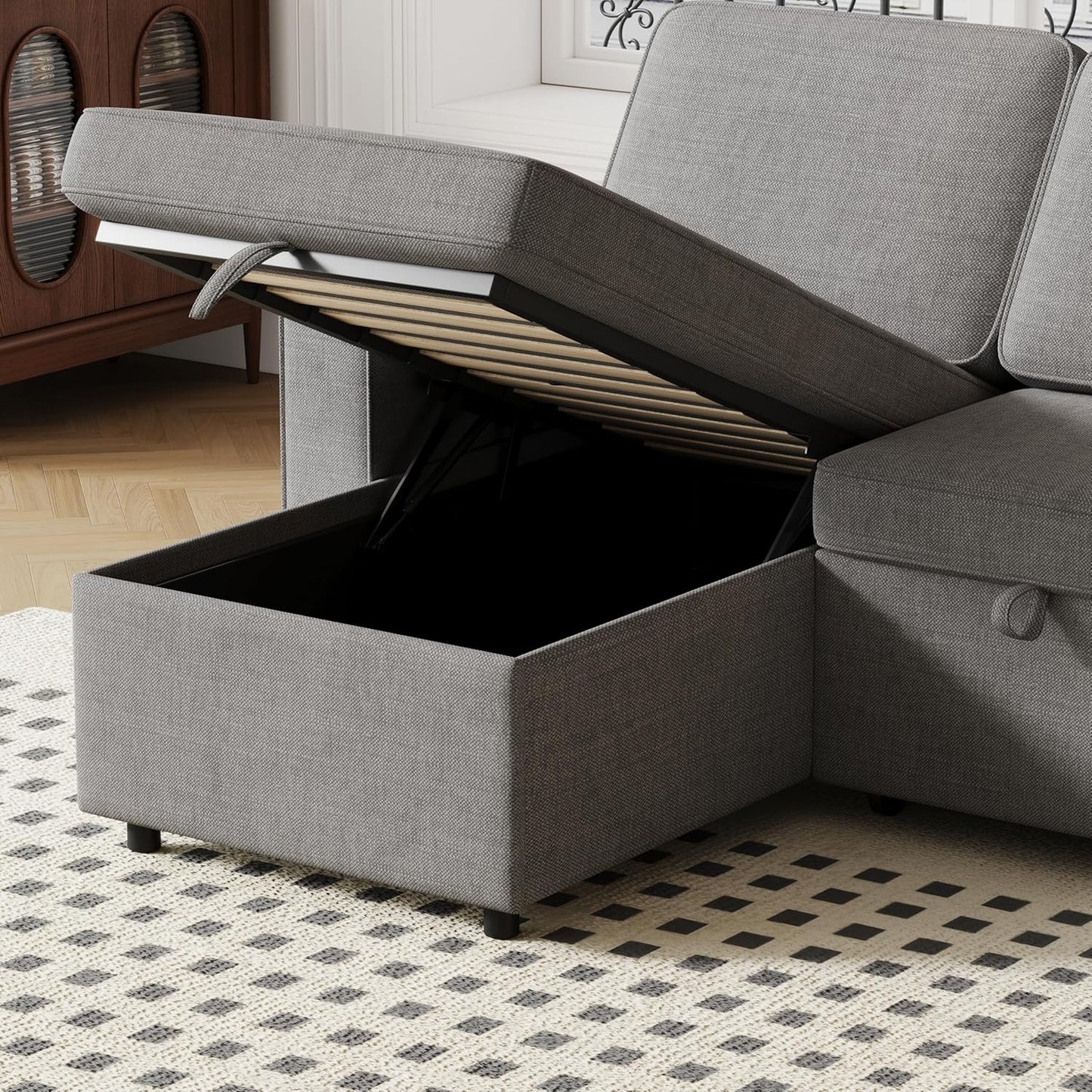 3 in 1 Sleeper Couch with Convertible Storage