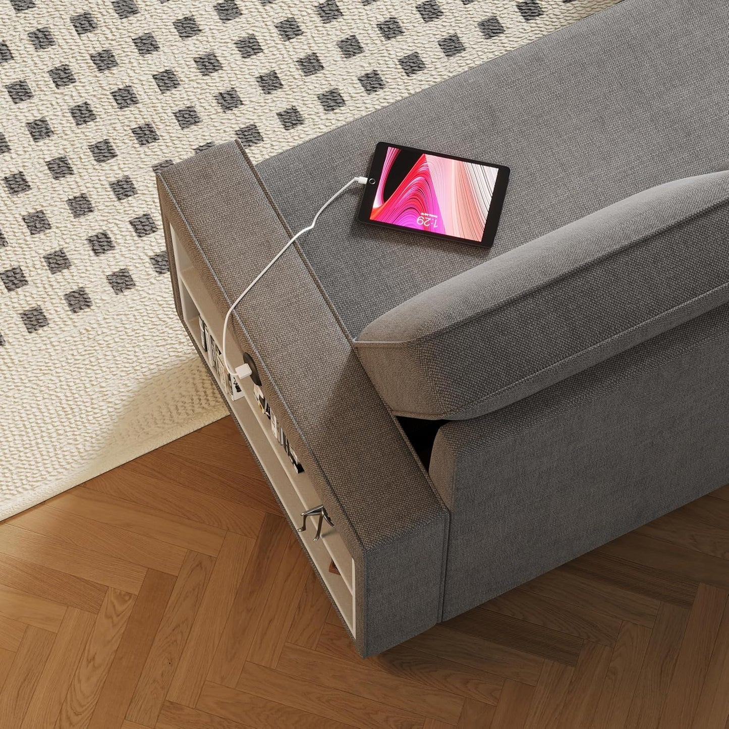 3 in 1 Sleeper Couch with Convertible Storage