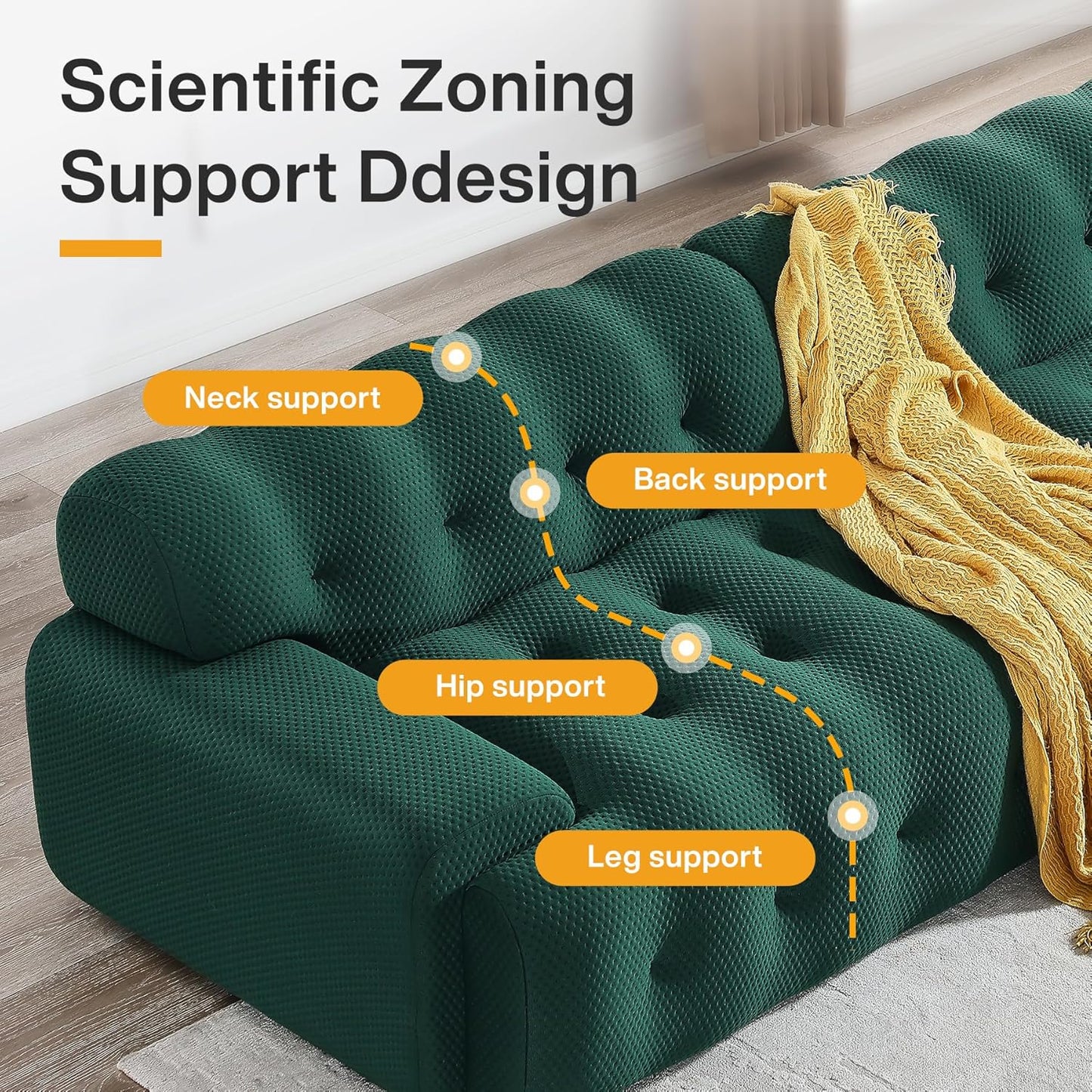 Compressed Couch with Deep Seat
